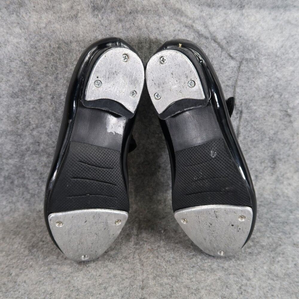 Tap Shoes Girls 12.5 Mary Jane Dance Black Patent Adjustable Strap Classic Kids - Picture 13 of 15